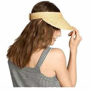 Beach Riot Natural Straw Visor Hat